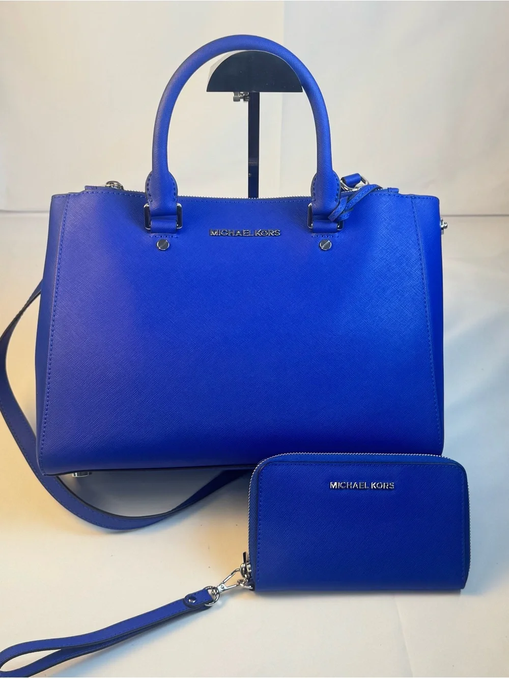 Michael Kors Electric Blue Saffiano Leather Tote - Picture 10 of 10